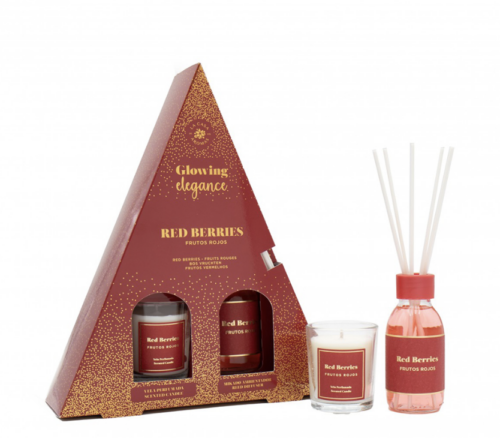 Σετ Αρωματικών Χώρου XMAS GIFT 2 Tμχ – με Κόκκινα Μούρα